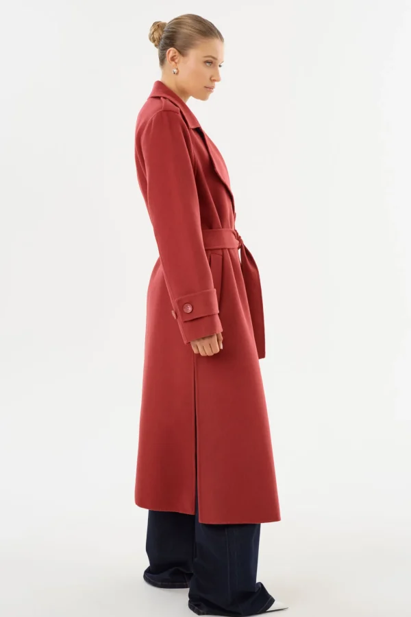 LAMARQUE Coats&Jackets | MARGARET | Wool Trench Coat Rosewood