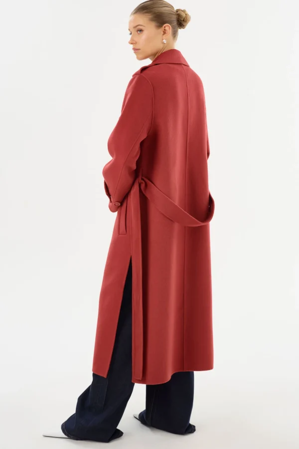 LAMARQUE Coats&Jackets | MARGARET | Wool Trench Coat Rosewood