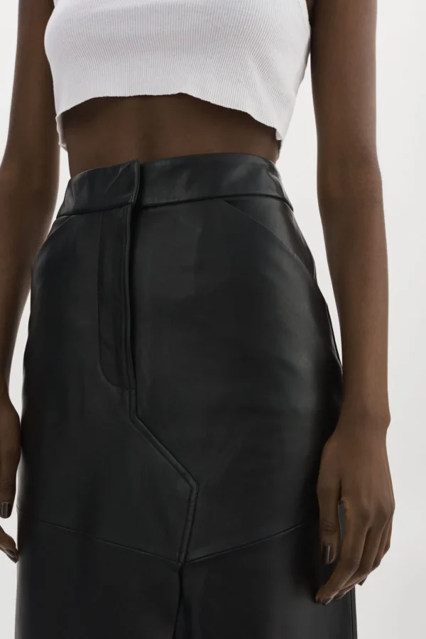 LAMARQUE Skirts | MARIETTE | Leather Maxi Skirt Black
