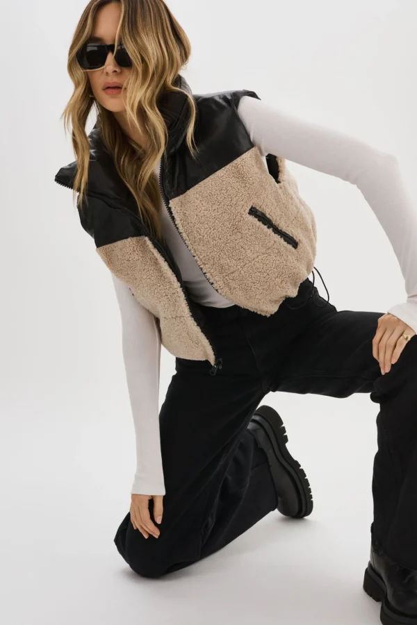LAMARQUE Coats&Jackets | MELICIA | Reversible Puffer Vest Black/Ecru