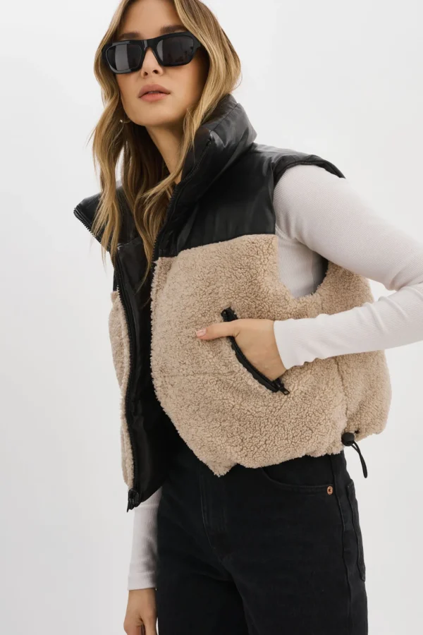 LAMARQUE Coats&Jackets | MELICIA | Reversible Puffer Vest Black/Ecru