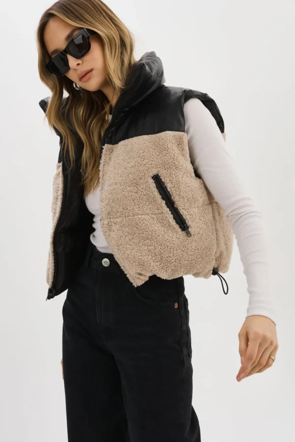 LAMARQUE Coats&Jackets | MELICIA | Reversible Puffer Vest Black/Ecru