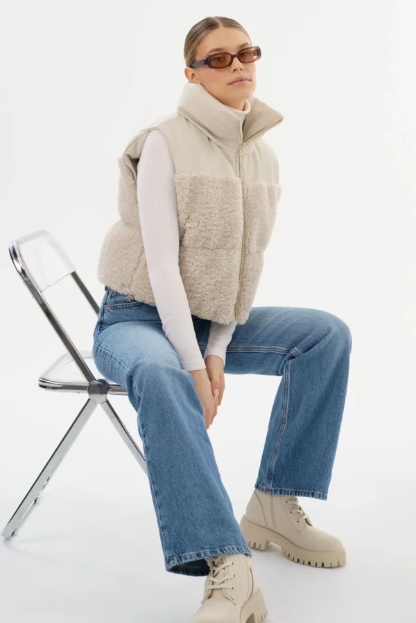 LAMARQUE Coats&Jackets | MELICIA | Reversible Puffer Vest Bone/Ecru