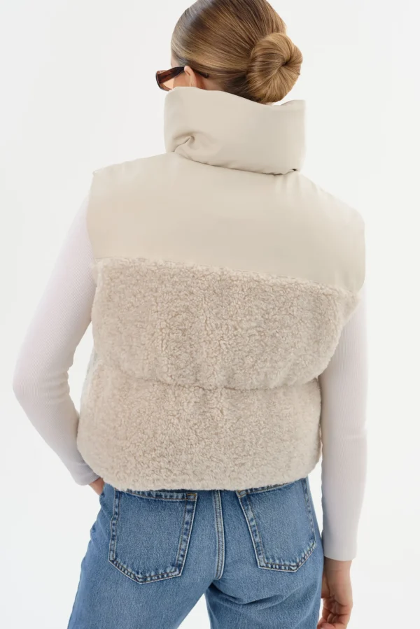 LAMARQUE Coats&Jackets | MELICIA | Reversible Puffer Vest Bone/Ecru