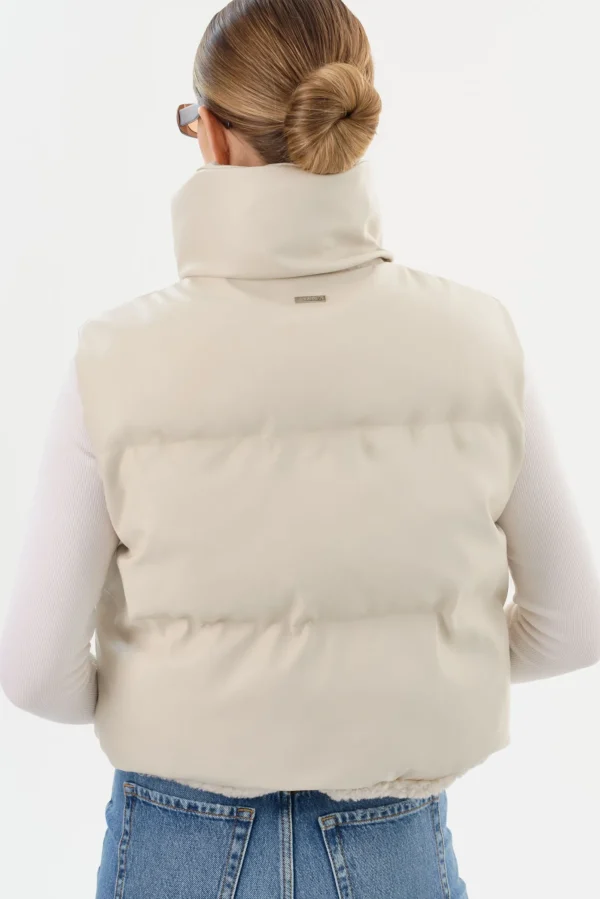 LAMARQUE Coats&Jackets | MELICIA | Reversible Puffer Vest Bone/Ecru