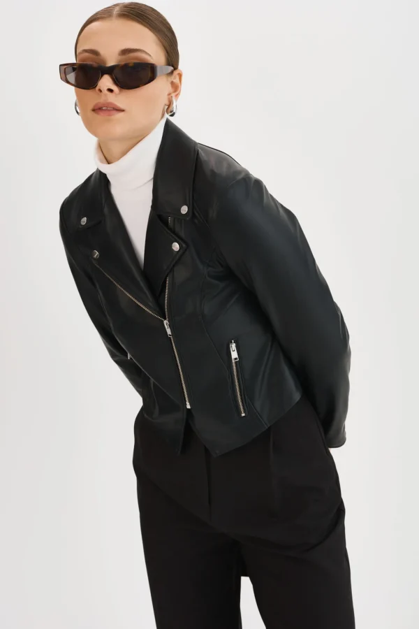 LAMARQUE Leather Jackets | MONICA | Faux Leather Jacket Black