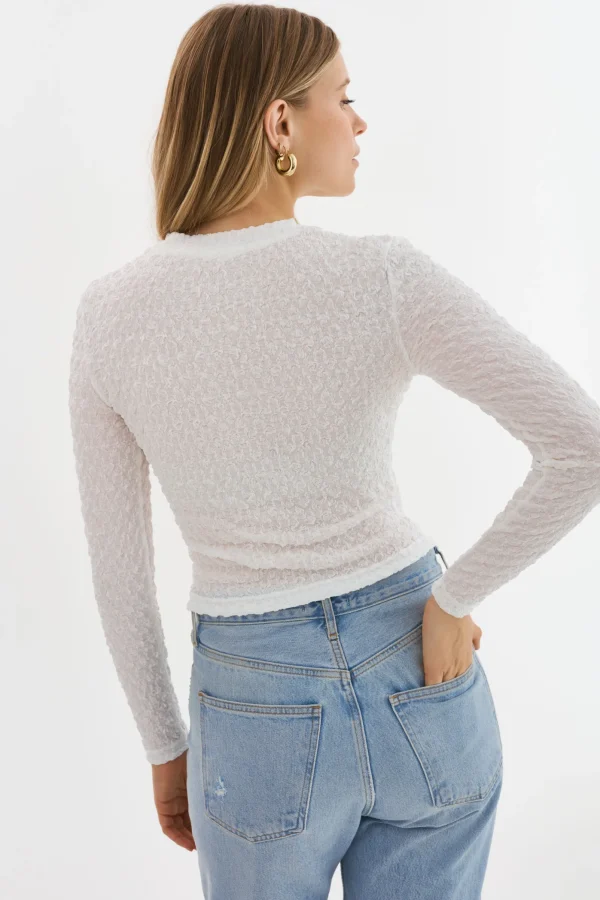 LAMARQUE Tops | NANDRA | Longsleeve Top White