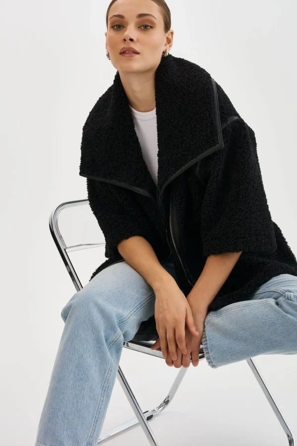 LAMARQUE Coats&Jackets | OHANNA | Sherpa Coat Black