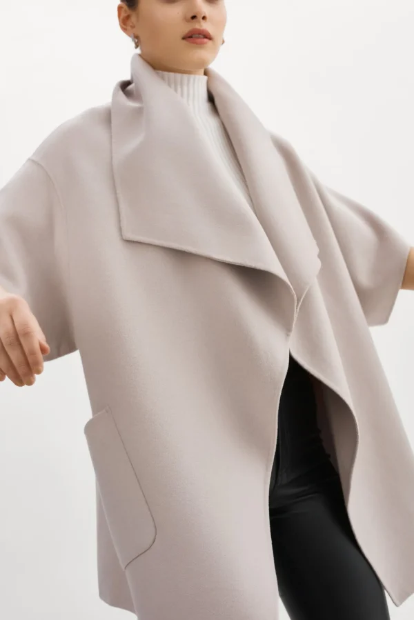 LAMARQUE Coats&Jackets | PENELOPE | Double Face Wool Coat Feather Grey