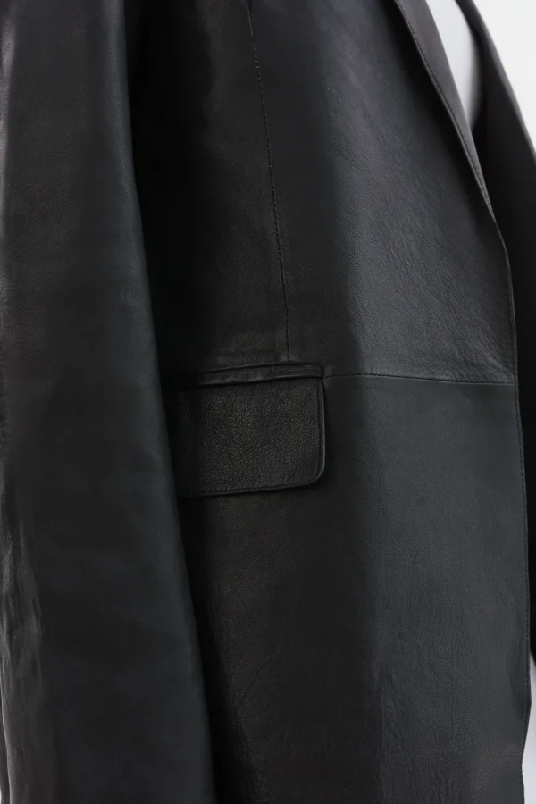 LAMARQUE Leather Jackets | QUIRINA | Leather Blazer Black