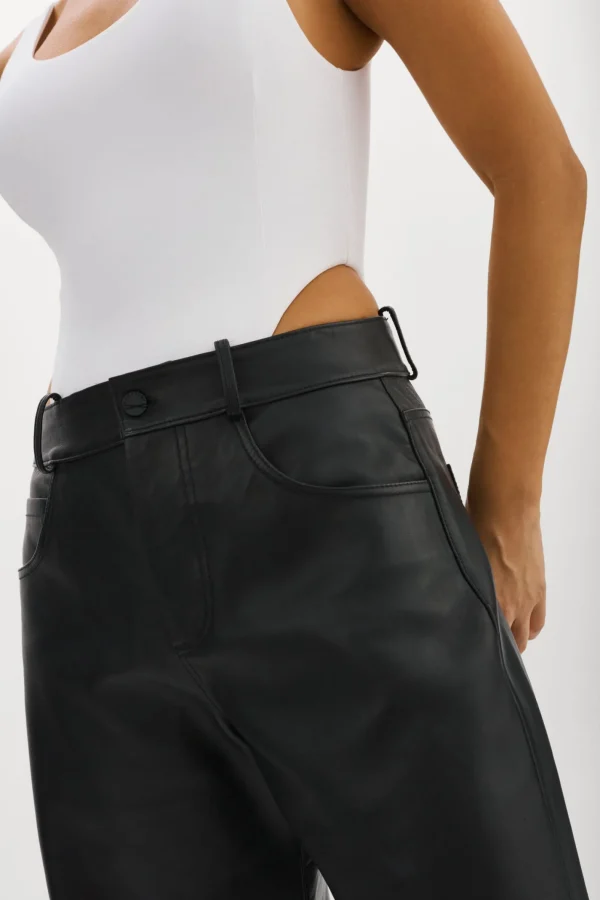 LAMARQUE Pants&Shorts | RIDA | Horseshoe Leather Pants Black