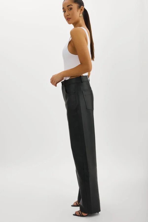 LAMARQUE Pants&Shorts | RIDA | Horseshoe Leather Pants Black
