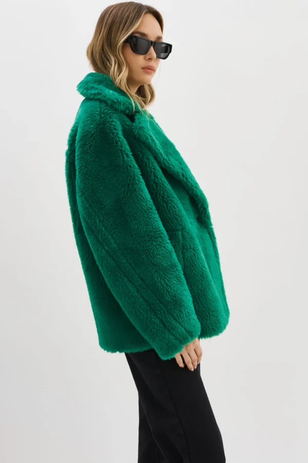 LAMARQUE Coats&Jackets | SOPHIE | Sherpa Jacket VIBRANT GREEN