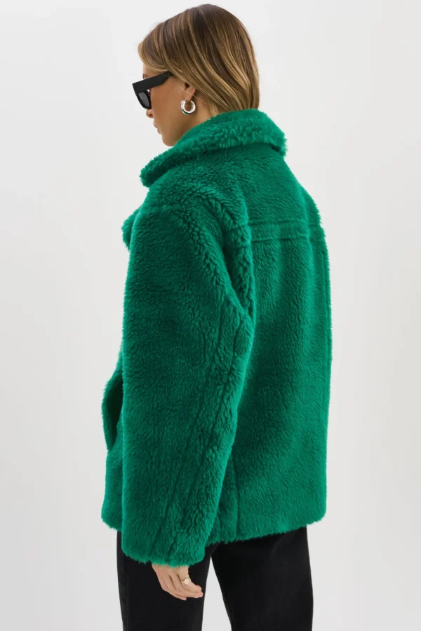 LAMARQUE Coats&Jackets | SOPHIE | Sherpa Jacket VIBRANT GREEN