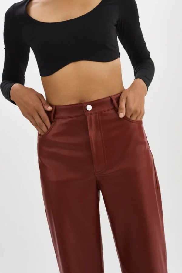 LAMARQUE Pants&Shorts | TAVI | Faux Leather Pants SYRAH