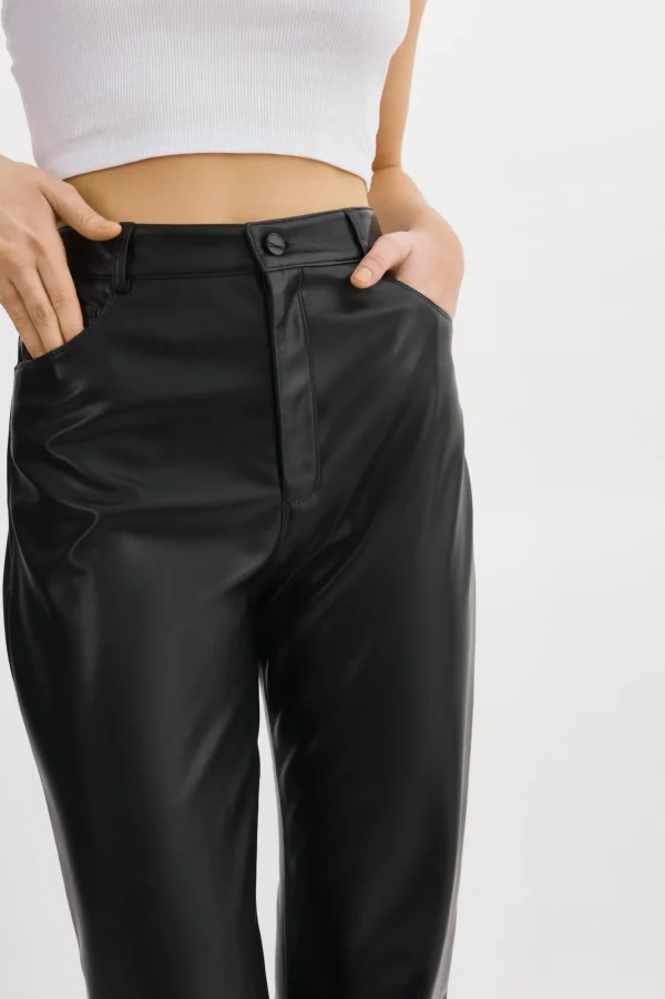 LAMARQUE Pants&Shorts | TAVI Faux Leather Pants Black
