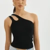 LAMARQUE Tops | TERRA | One Shoulder Top Black