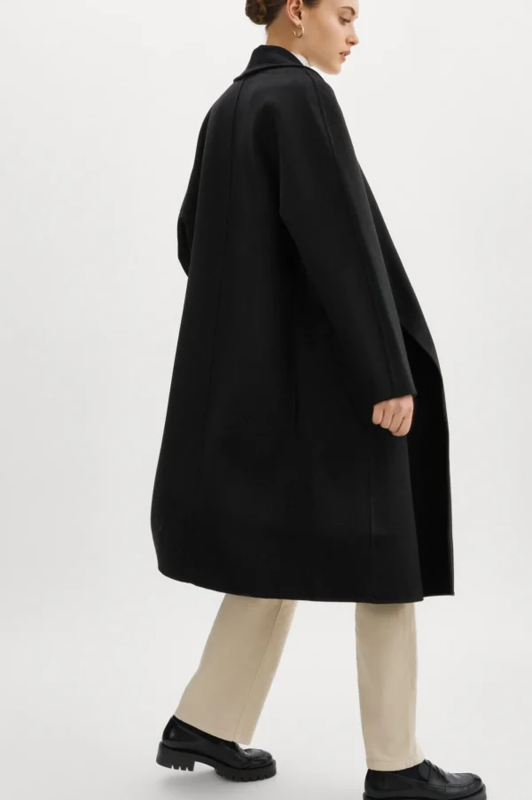 LAMARQUE Coats&Jackets | THARA | Shawl Collar Wool Coat Black