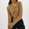 LAMARQUE Tops | VENERA | Cut-Out Top WHEAT
