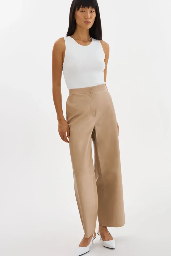 LAMARQUE Pants&Shorts | YAREN | Leather Pants Beige