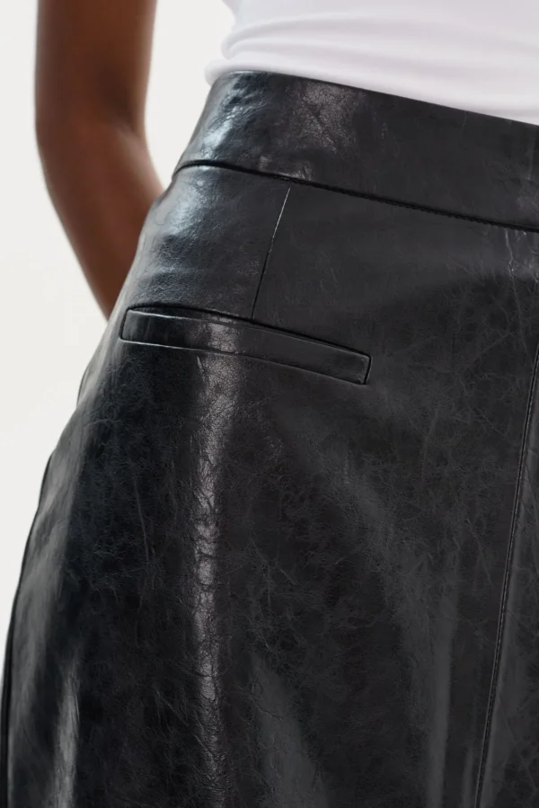 LAMARQUE Skirts | YVETTE | Faux Leather Maxi Skirt Black