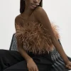 LAMARQUE Tops | ZAINA | Feather Bustier Sirocco